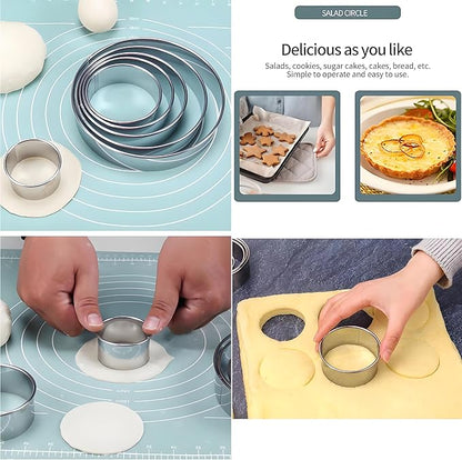 8pc Round & Circle Cookie Cutter Set