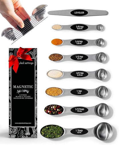 Stanless Steel Magnetic Measuring Spoons Set