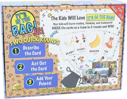 It's in The Bag! Jr. - A Charades Game for Kids and Family! - Interactive Picture Charades Board Games for Family Night, Board Games for Kids 4-6/6-8/8-12 - Games for Family Game Night with Kids