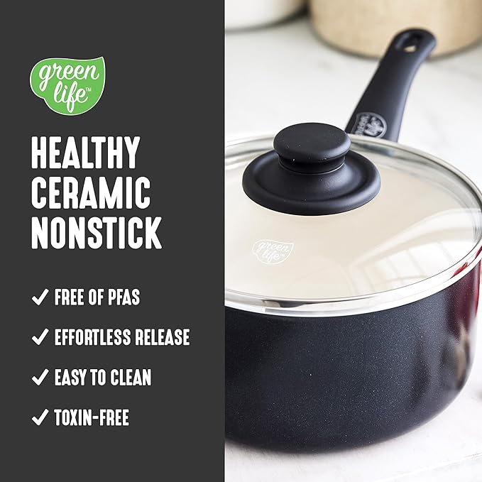 GreenLife 2.5QT Nonstick Saucepan