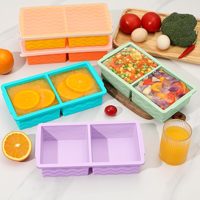 2-Pack Silicone Freezer Trays