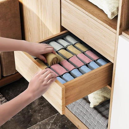Joyoldelf Sock Drawer Organizer Underwear Organizer, 24 Cell Collapsible Closet