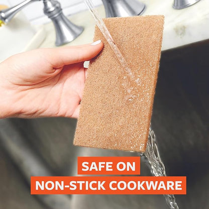 Full Circle Neat Nut, Walnut Scour Pads – Pack of 8 – Powerful, Non-Scratch