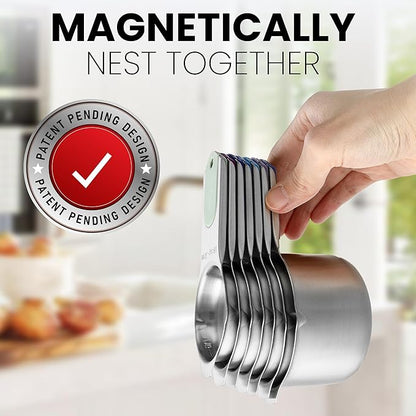 Spring Chef Magnetic Stainless Steel Measuring Cups, Kitchen Tools