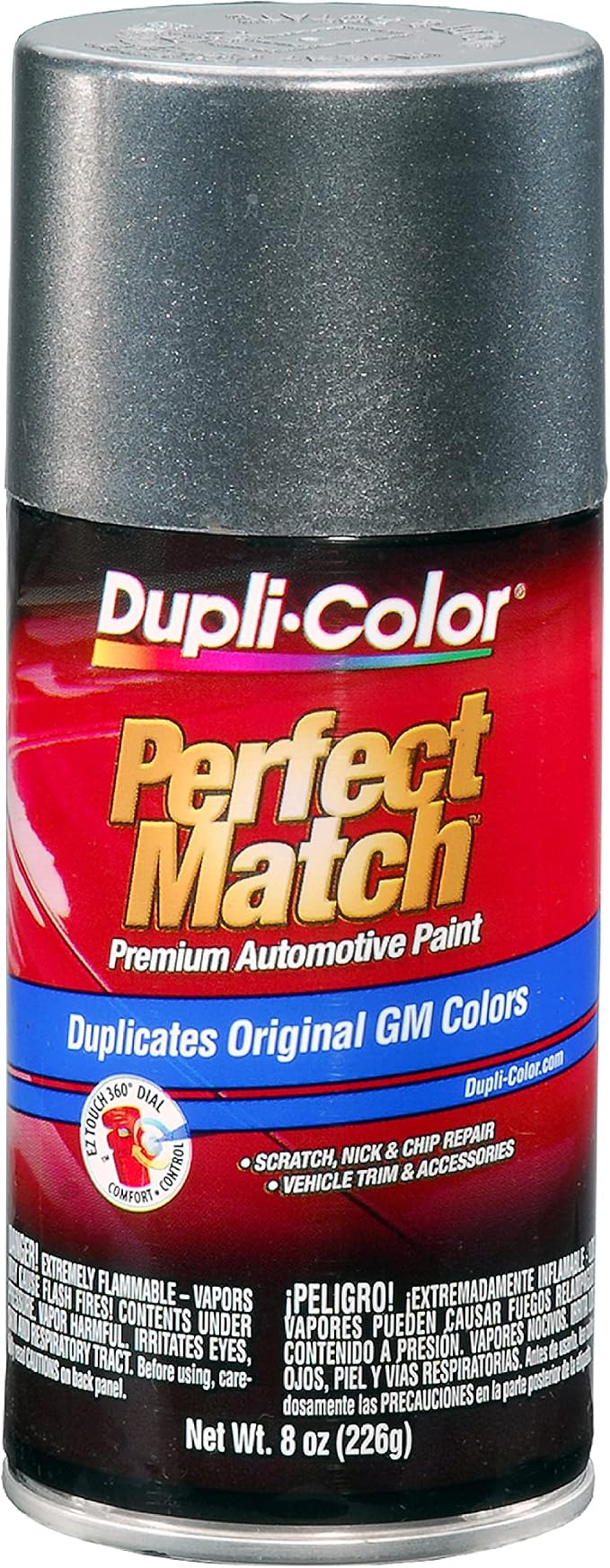 Dupli-Color Perfect Match Premium Automotive Paint, Medium Gray (M), 8 oz