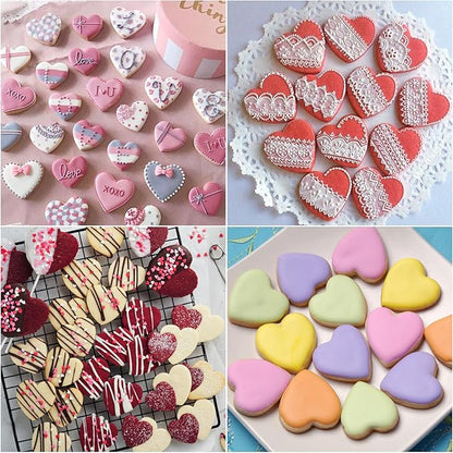 AIERSA Mini Heart Cookie Cutter, 20 Cavity 1.3 Inch Small Tiny Heart Shaped