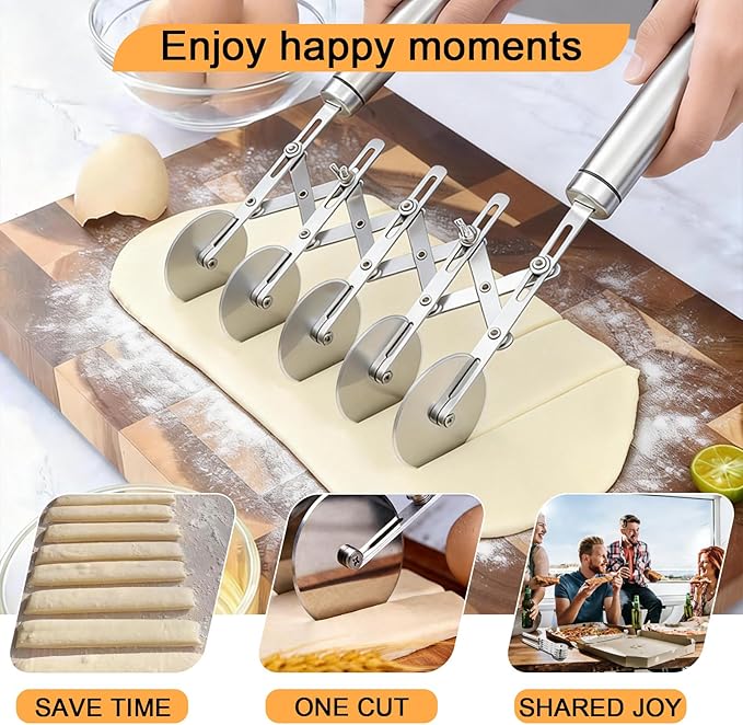 5-Wheel Pastry Cutter & Dough Divider