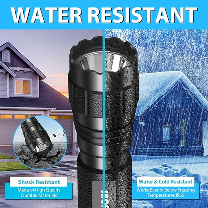 Tactical Flashlights High Lumens-1200 LM Police Flashlight with Holster for Duty Belt,Single Mode LED Flashlight for Camping/Law Enforcement-Sentinel-X1