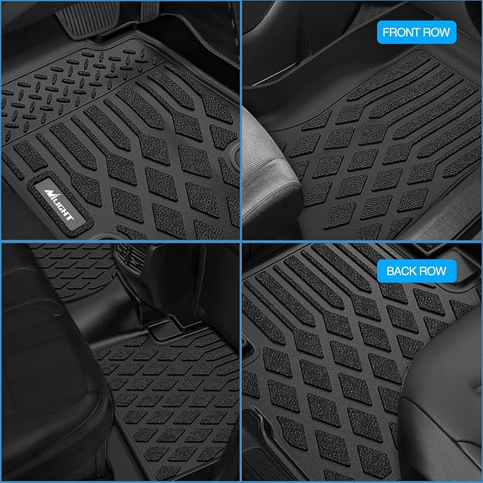 Nilight TPE Floor Mats for Honda Odyssey 2011 2012 2013 2014 2015 2016 2017 All Weather Custom Fit Heavy Duty Floor Liners