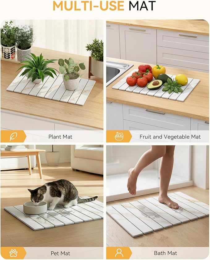 Yofidra Large Stone Dish Drying Mat