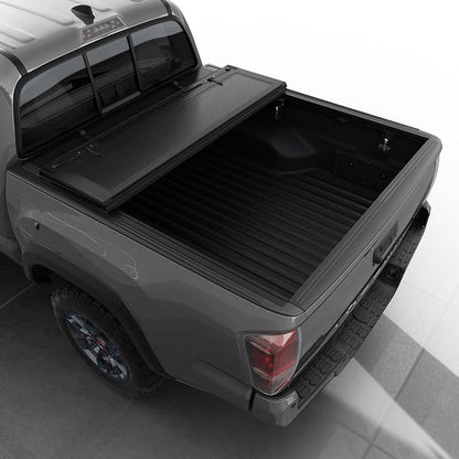 Tutel Low Profile Hard Shell Flip-Up Truck Bed Tonneau Cover|Fits 2016–2023 Toyota Tacoma 5'1" Bed (60.5") - TTLTMLPFU021
