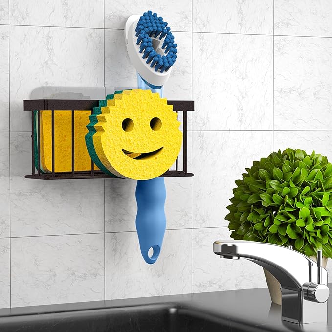 MURLONG Sponge Holder Smiley Face, Sink Caddy