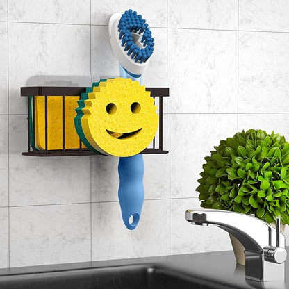 MURLONG Sponge Holder Smiley Face, Sink Caddy