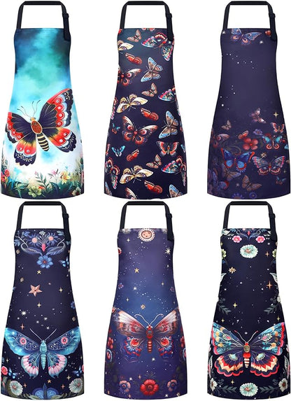 Bencailor 6 Pcs Spring Kitchen Aprons