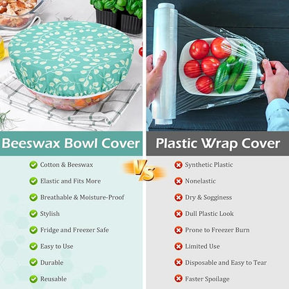 5-Size Reusable Beeswax Bowl Covers