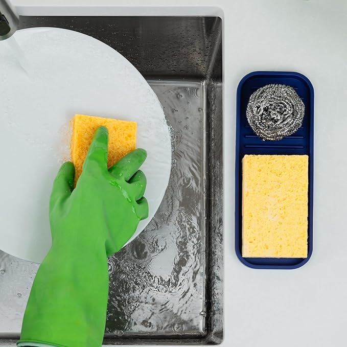 Zulay Kitchen Silicone Sponge Holder