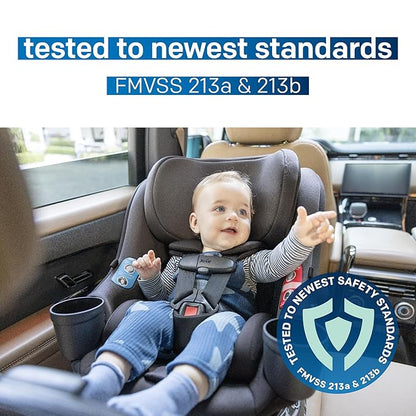 Chili Spin SI Rotating 2-in-1 Convertible Car Seat, Rear and Forward-Facing, No-Rethread Harness, Tested for Safety Standards (Shale)