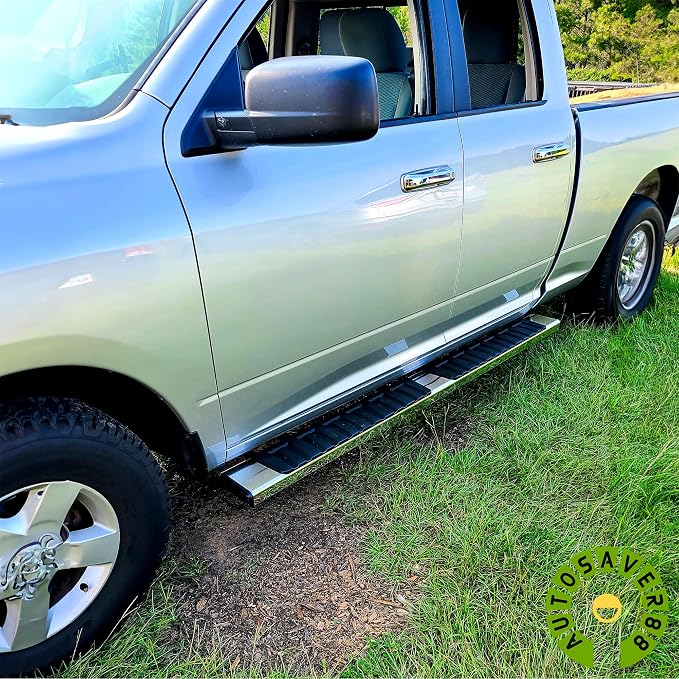 AUTOSAVER88 6.5" Running Boards Compatible with 2019-2026 Chevy Silverado/GMC Sierra 1500, 2020-2026 2500HD 3500HD Extended/Double Cab, Chrome Side Step Nerf Bars