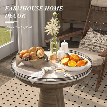 21" Lazy Susan Wood Turntable Organizer