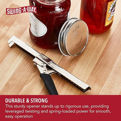 Swing-A-Way Comfort Grip Jar Opener, Adjustable Multifunctional Stainless Steel
