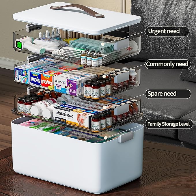 CTIME 4-Tier XL Medicine Organizer
