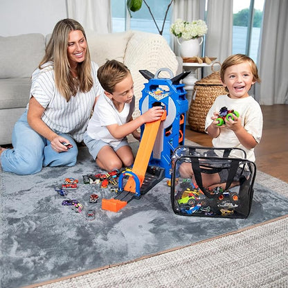 16 Piece Carpet Squares Puzzle Mat 49" x 49" Plush Interlocking Carpet Tiles, Foam Floor Tiles for Baby Play Mat - Kids Soft Play Floor Mats, Anti Slip Jigsaw Flooring Playmat Playroom Rug (Grey)