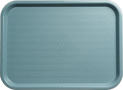 Carlisle FoodService Products Cafe Plastic Fast Food Tray, 12" x 16", Slate (Pack of 2)