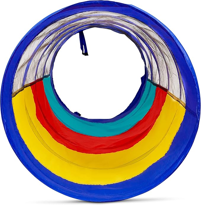 Kiddey Play Tunnel for Kids | Crawl Tunnels with See Through Sides | Outdoor & Indoor Multicolored Tent for Dogs, Toddlers, and Babies | Pop Up Baby Crawling Backyard Tunnel | Balls NOT Included