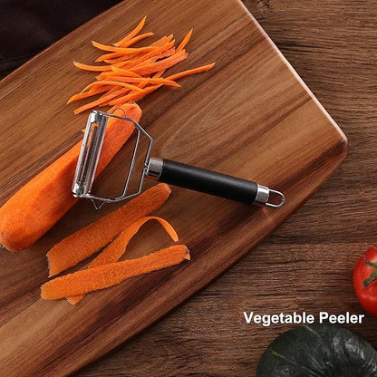 ROMANTICIST Kitchen Knife Sets, 10PCS High Carbon Stainless Steel Knife Sets with Block, Black Knife Block Set, Knives Set for Kitchen with Anti-slip Handle, Exquisite Knives Set New Home Essentials
