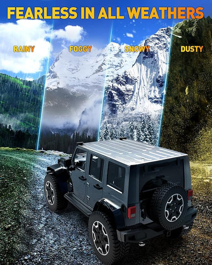NAOEVO 4 Inch LED Pod Lights, 240W 24,000LM LED Fog/Driving/Off Road Lights with Spot Flood Combo, Cube Pods for Truck Boat ATV UTV Pickup, 4 Pcs (White)