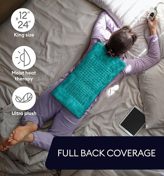 GENIANI Electric Heating Pad for Back Pain & Cramps Relief, Electric Throw