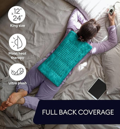 GENIANI Electric Heating Pad for Back Pain & Cramps Relief, Electric Throw