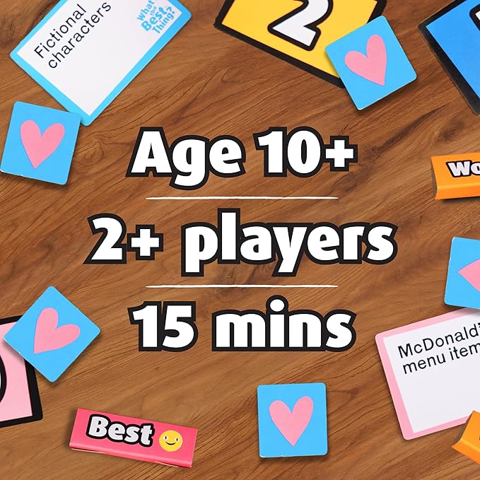 What's The Best Thing Hilarious Ranking Board Game for Teens and Adults, Perfect for Birthday Parties and Game Nights