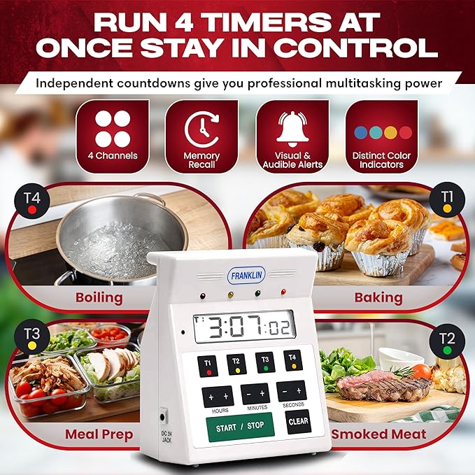 FMP Digital 4 Channel Commercial Kitchen Timer