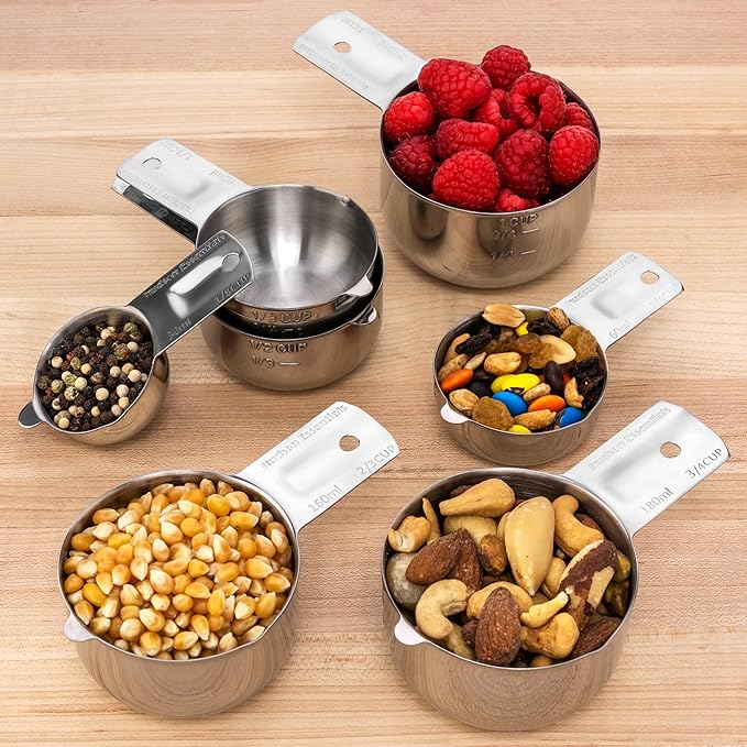 Hudson Essentials Stainless Steel Measuring Cups Set