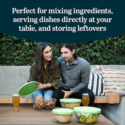 Libbey Baker's Basics 4 Piece Glass Mixing Bowl Set
