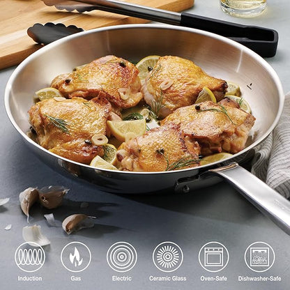 Tramontina Tempo Tri-Ply Base Stainless Steel 10-Piece Cookware Set
