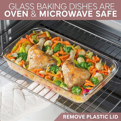 COOK WITH COLOR 8 PC. Glass Baking Dish Set with Lids
