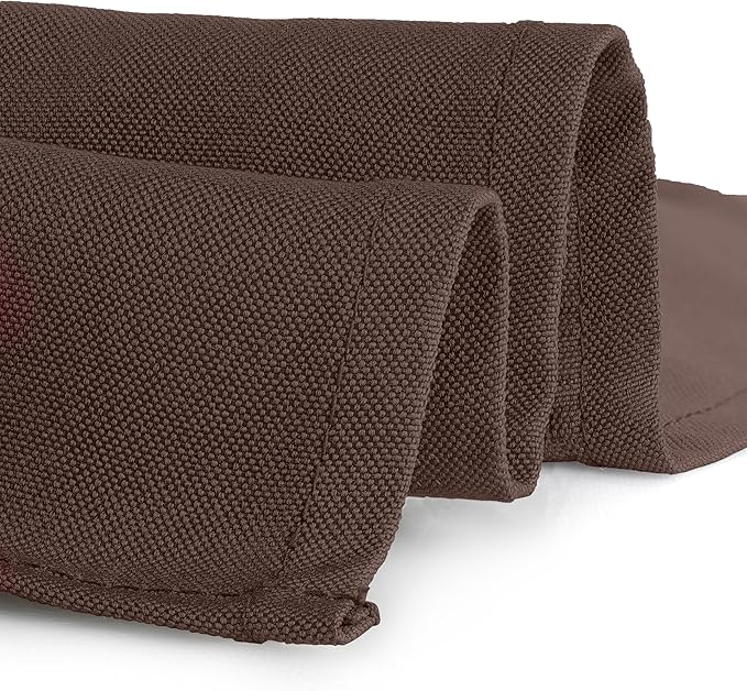 Gee Di Moda Rectangle Tablecloth - 90 x 132 Inch Chocolate Table Cloth for 6 Foot Table with Floor-Length Drop - Heavy Duty Washable Fabric - 6 Ft Buffet Table, Holiday Party, Wedding & Baby Shower