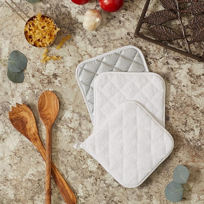 DII Basic Terry Collection Quilted 100% Cotton, 3 Piece