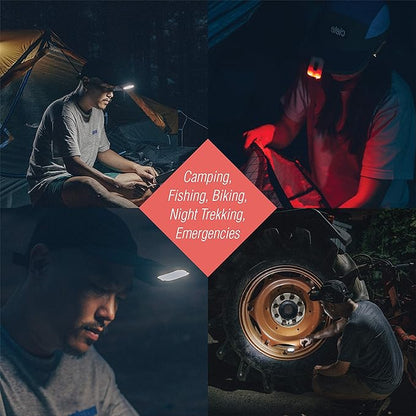 Claymore Capon 40B Black Clip-On Cap Light ??USB-C Rechargeable 230LM LED Headlamp | 3 Light Modes 180° Adjustable Beam IP54 Water Resistant Up to 12 Hrs Runtime for Camping, Running, Outdoor