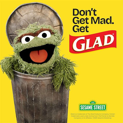 Glad ForceFlex Tall Kitchen Drawstring Trash Bags, 13 Gal, Fragrance Free