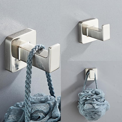 Brushed Nickel Bathroom Hardware Set 4 Pieces, Bathroom Accessories Set
