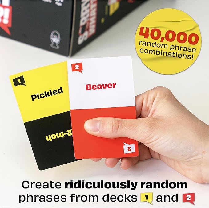 Sorry What Game - Uncensored Lip Reading Party Games for Adults - Based On The Headphone Challenge TikTok Trend - 2+ Players 40,000 Funny Phrase Combos - Card Games for Adults & Friends (Ages 17+)