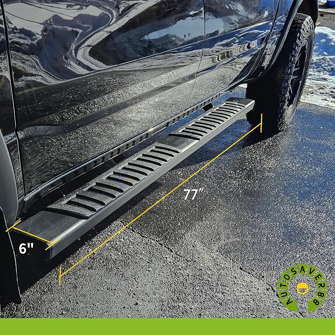 AUTOSAVER88 Running Boards Compatible with 2009-2018 Dodge Ram 1500 Quad Cab/Extended Cab, 2019-2024 Ram 1500 Classic, 6 inches Side Step Nerf Bars Side Bars (Excl.1500 New Body Style)