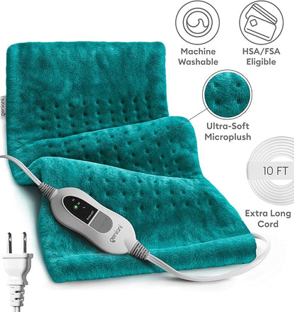 GENIANI Electric Heating Pad for Back Pain & Cramps Relief, Electric Throw