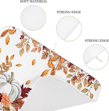 Fall Dish Drying Mat 18x24 Inches