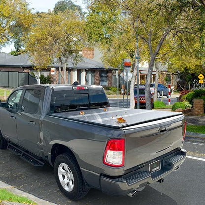 AUTOSAVER88 FRP Hard Tri-fold Truck Bed Tonneau Cover Compatible with Dodge Ram 1500 2009-2026 (Classic & New) 5.7ft Bed Without Rambox