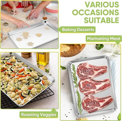 TeamFar Stainless Steel Baking Sheet, 20’’ x 14’’ Large Baking Sheet Pan