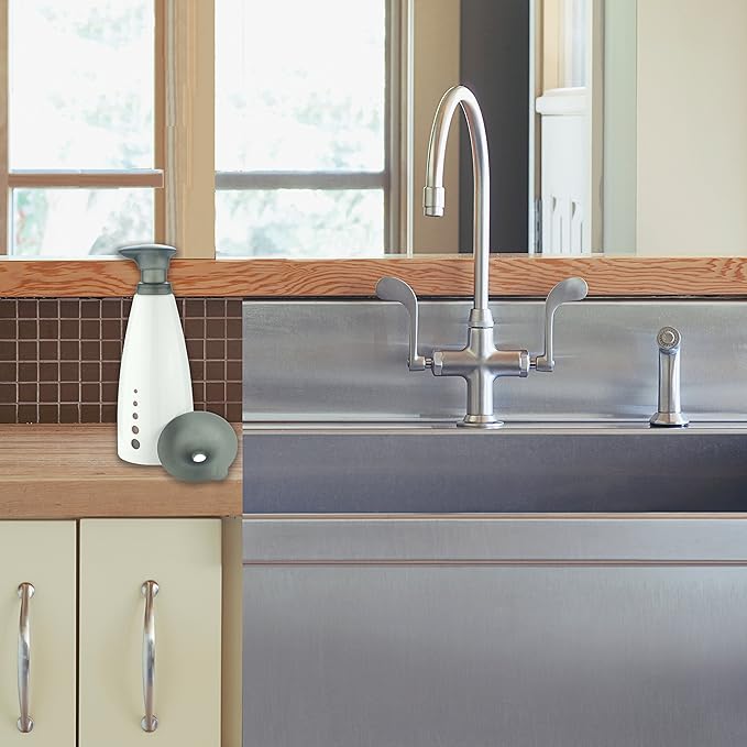 Casabella Sink Sider Soap Pump Bottle 14-Ounce Multipurpose Dispenser